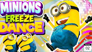 Minions Freeze Dance! | Brain Breaks | Short Dance | Workout for Kids | Movement Activities💪