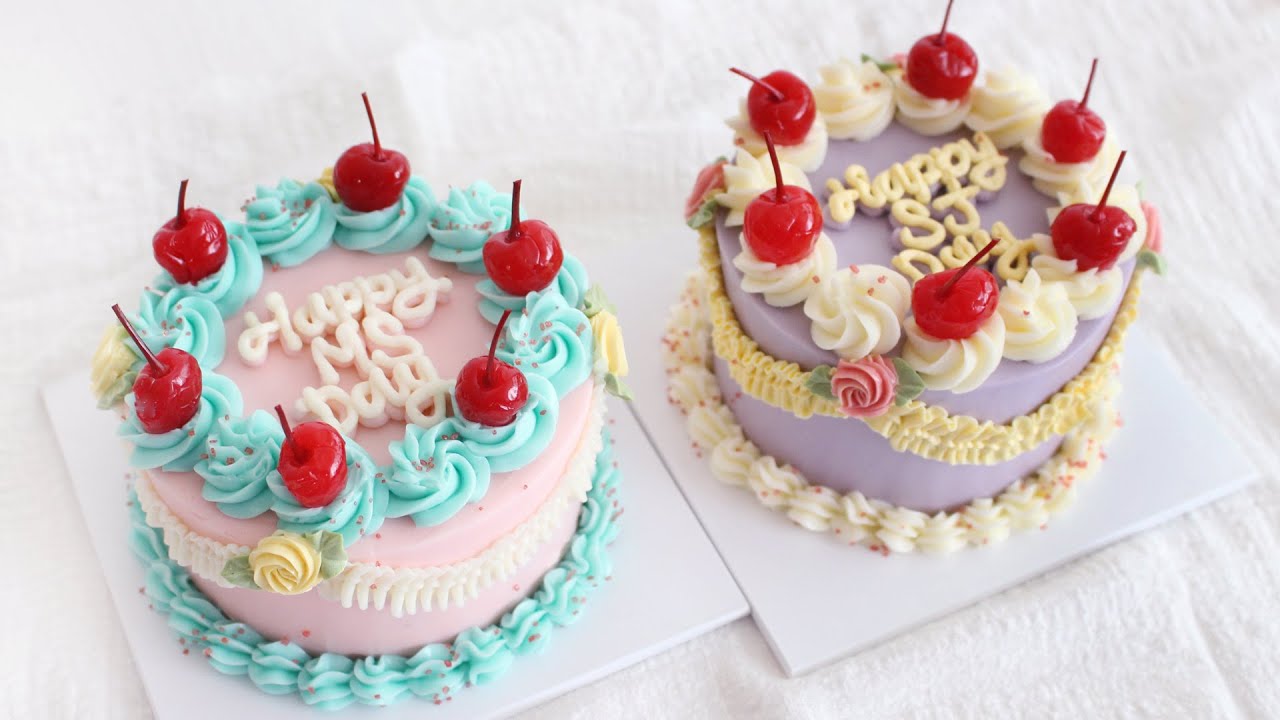 🧁레터링 빈티지 케이크 타임랩스 Vintage Lettering Cake