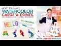 Watercolor Cards with Cricut + 5 AMAZING free designs!