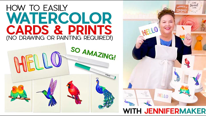 Watercolor Cards with Cricut + 5 AMAZING free desi...