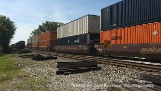 May 7, 2014 - CSX Q028 passes Q648 at Hopkinsville, Ky on the Henderson Subdivision.
