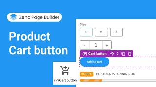How to Use Product Cart Button Element | Zeno Page Builder Tutorial