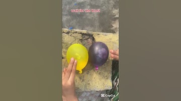 Will a big balloon explode if it rolls down from height #asmr #balloon #colors #shorts