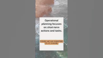 What is operational planning| Operational Planning Process| Benefits of Operational Planning.