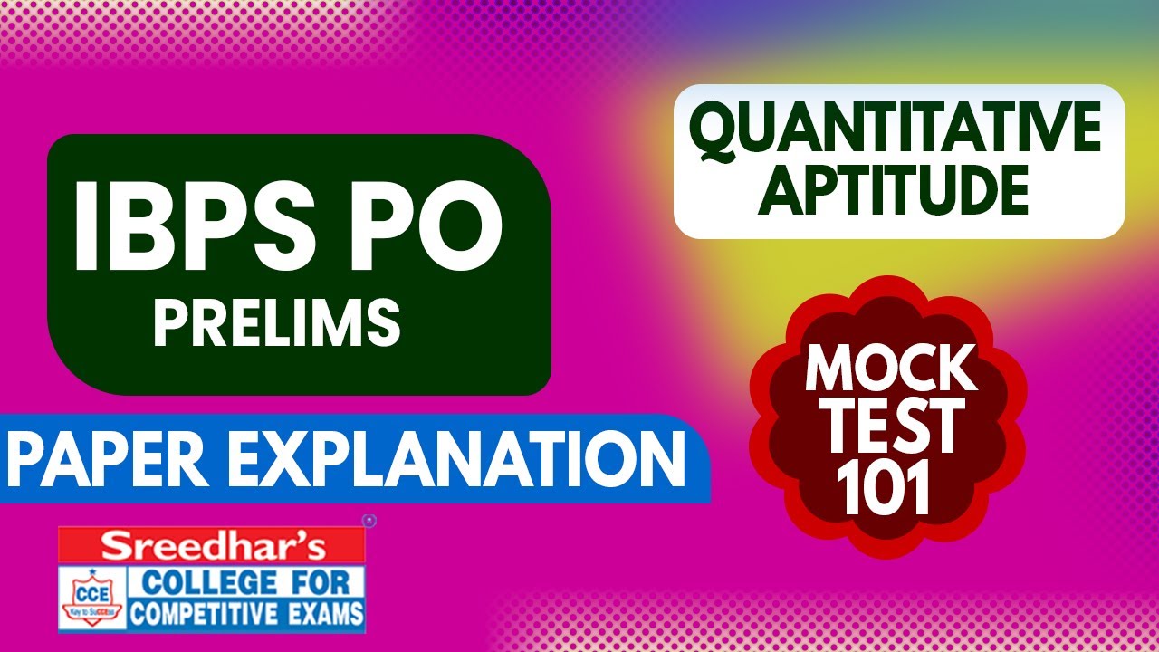 Quantitative Aptitude Mock Test For Ibps Po