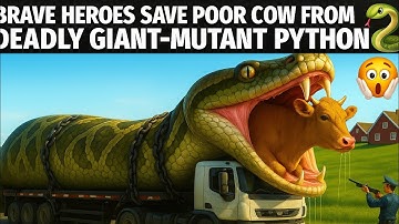 Brave Heroes Save Poor Cow From Deadly Giant Mutant Python 🐍 | Heart-Stopping Wildlife Rescue Story