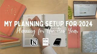 My 2024 Planning Setup | 2024 Planner System | Hybrid Planning | Using Notion in 2024