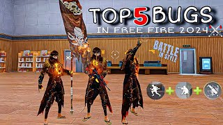 TOP 5 BUGS AND TRICKS IN FREE FIRE  || SPEED BUG IN FREE FIRE || FREE FIRE MOVEMENT BUG(part 1)