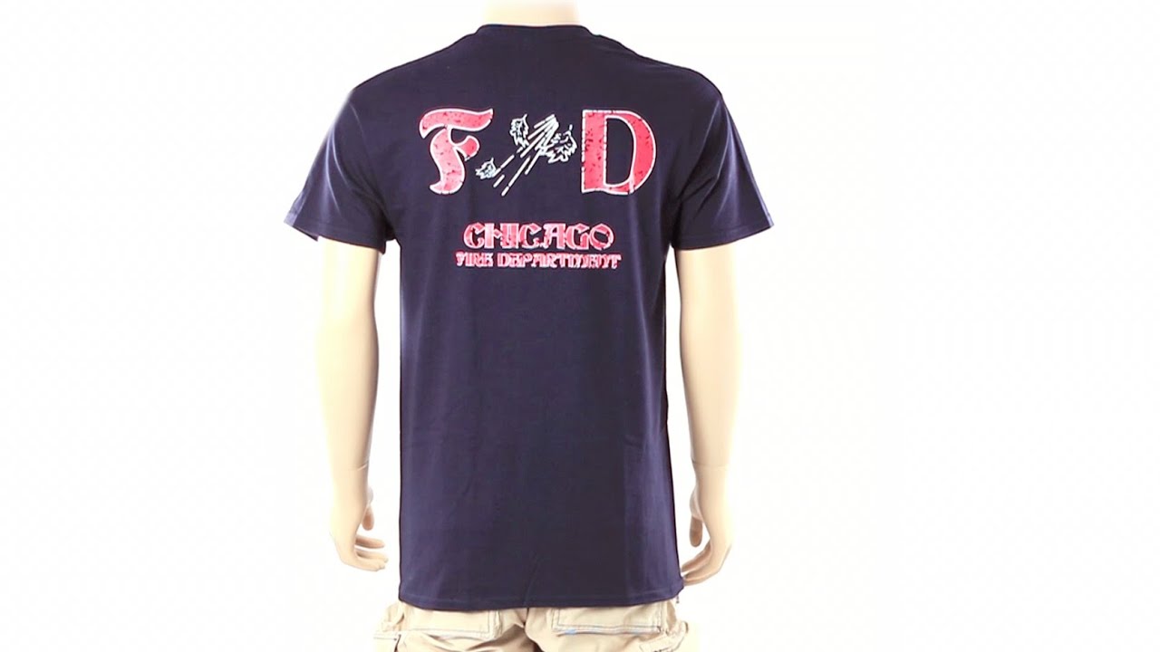 EmergencyStuff.com - Vintage Chicago Navy T-Shirt - www.OnlineProductVids.com