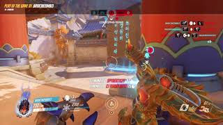 Symmetra Perfect Wall placement, triple stacked turrets on the edge on the point. 😊