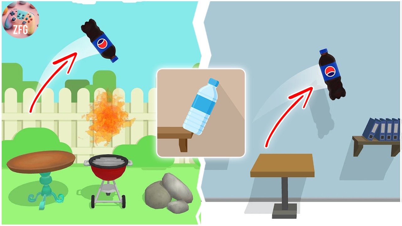 ♻️BOTTLE FLIP 3D TAP & JUMP ALL LEVEL 1 - 20 TIPS AND TRICK