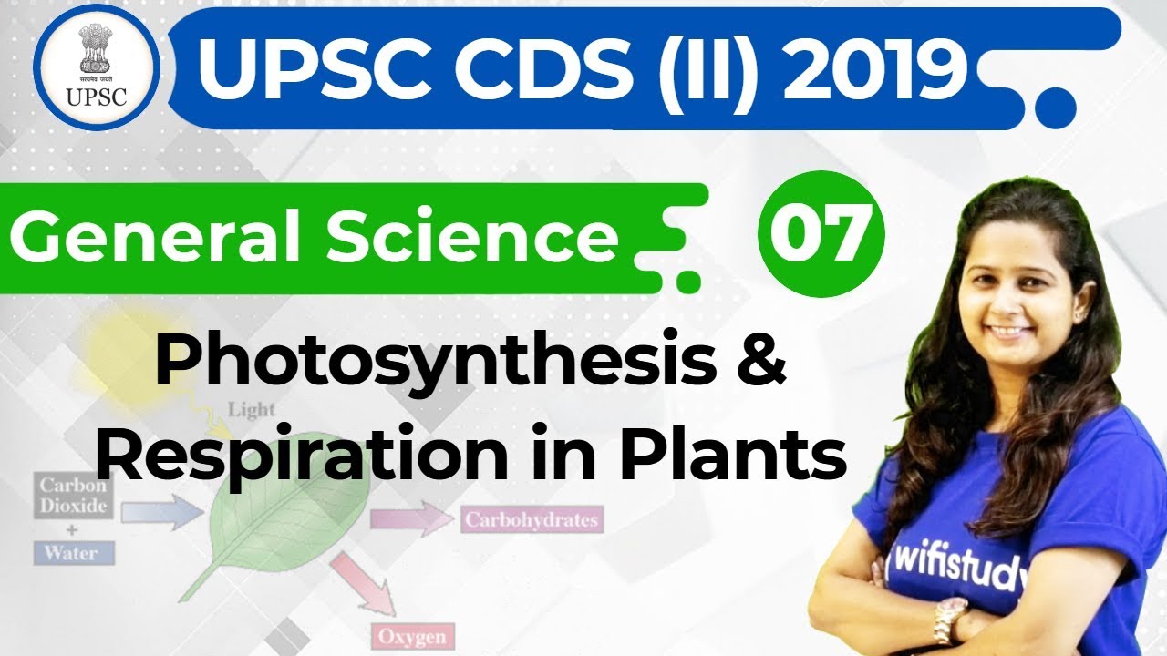 5:30 PM - UPSC CDS (II) 2019 | GS by Shipra Ma’am | Photosynthesis & Respiration in Plants