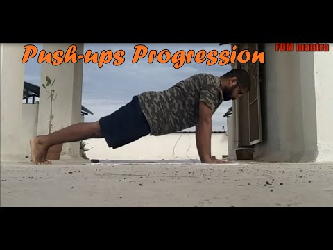 Push Ups progression to build strength for Push ups - YouTube