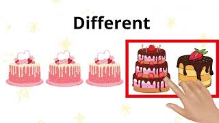 Same and Different | Concept Same and Different | Learn the same and different objects | YouTubekids