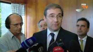Declaração à imprensa de Pedro Passos Coelho em Grijó