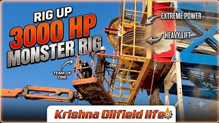 THIS IS HOW WE RIG UP A 3000 HP SUPER RIG,,, MASSIVE OILFIELD PREPARATION 💪💯#oilandgas #viralvideo