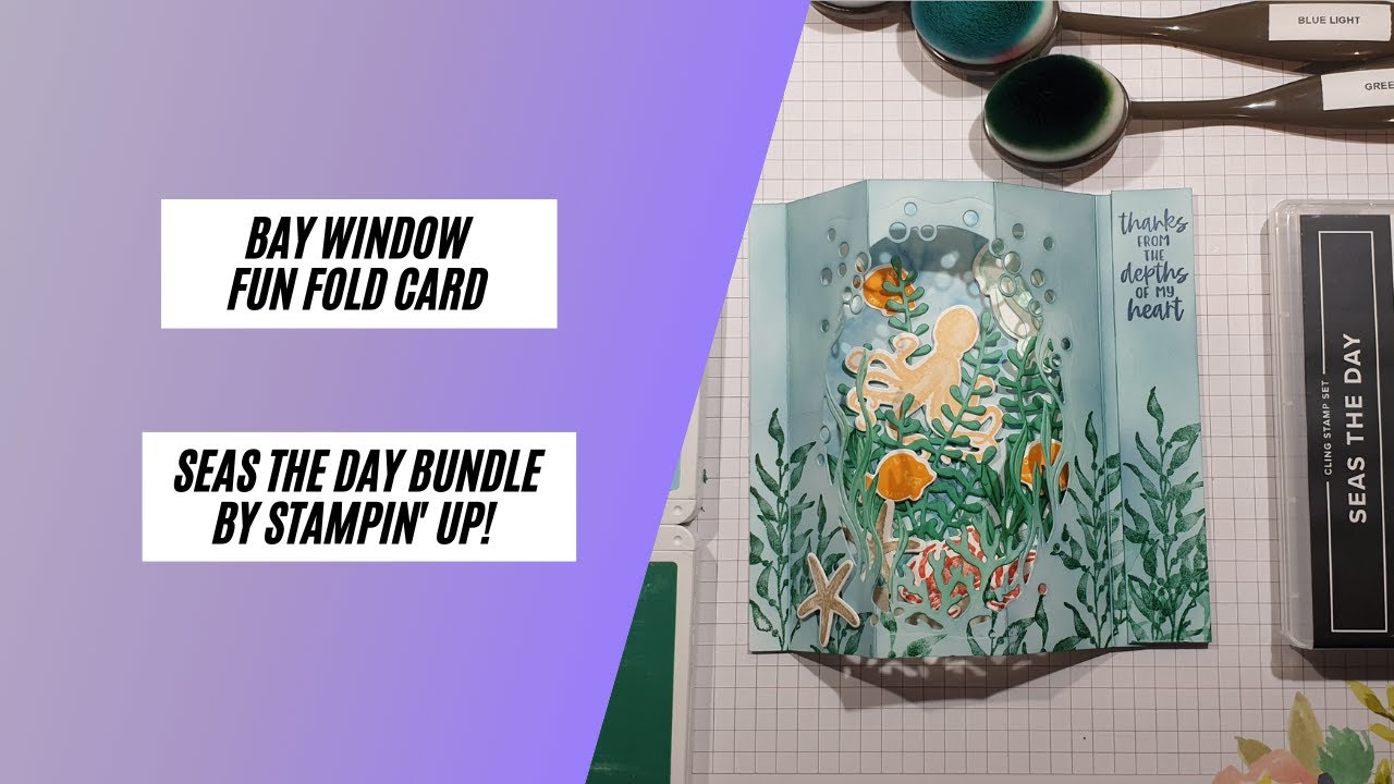 Bay Window Fun Fold card - YouTube