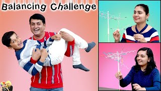 BALANCING CHALLENGE | Family comedy family challenge | Suspend Game | Aayu and Pihu Show