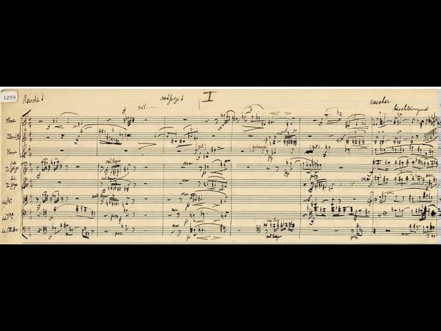 Schönberg: 3 pieces for Chamber Ensemble (1910) - score/video