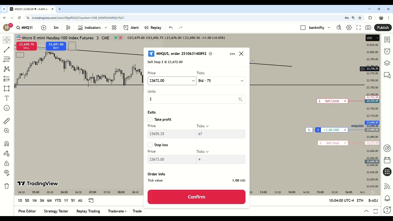 MNQ1! 23,677 00 ▼ −0 51% banknifty   Google Chrome 2025 08 19 19 23 46