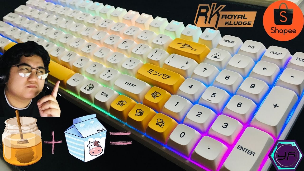Honey Milk Keycaps XDA on my RK100 WORTH IT BUDOL?? Unboxing and Review YUKI FORTES YouTube