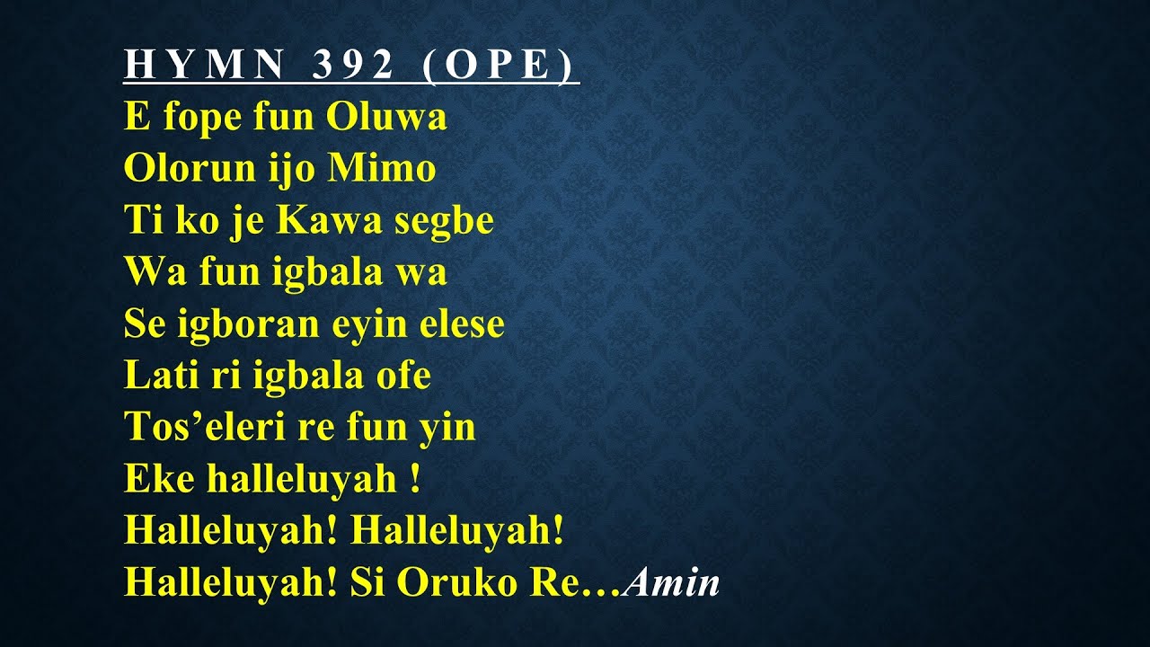 CCC Hymn 392 (E fope fun oluwa) Celestial Church of Christ,