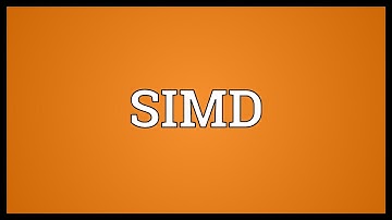 SIMD Meaning