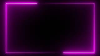 Pink Neon Rectangle Frame Animation Seamless Loop