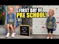 Jensen&#39;s 1st day of preschool! Emotional day for parents.