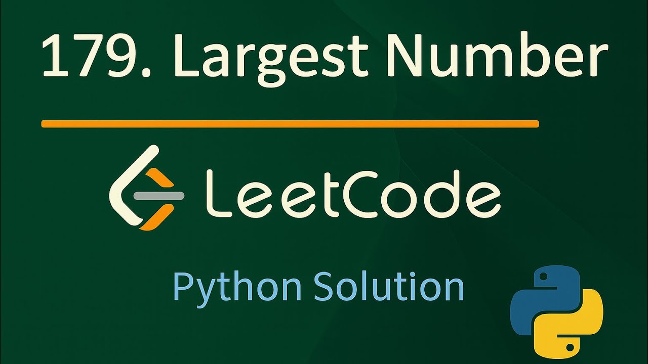Leetcode 179 - Largest Number - YouTube
