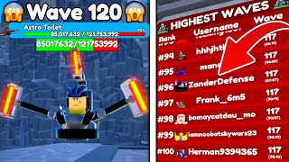: I BEAT ASTRO  and GOT INTO LEADERBOARD ENDLESS  - Roblox Toilet Tower Defense