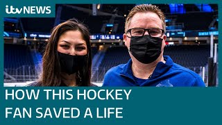 Hockey fan 'saves life' of team coach after spotting cancerous mole | ITV News