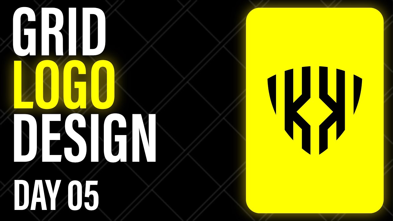How to create a LOGO with grid system in ILLUSTRATOR day 5