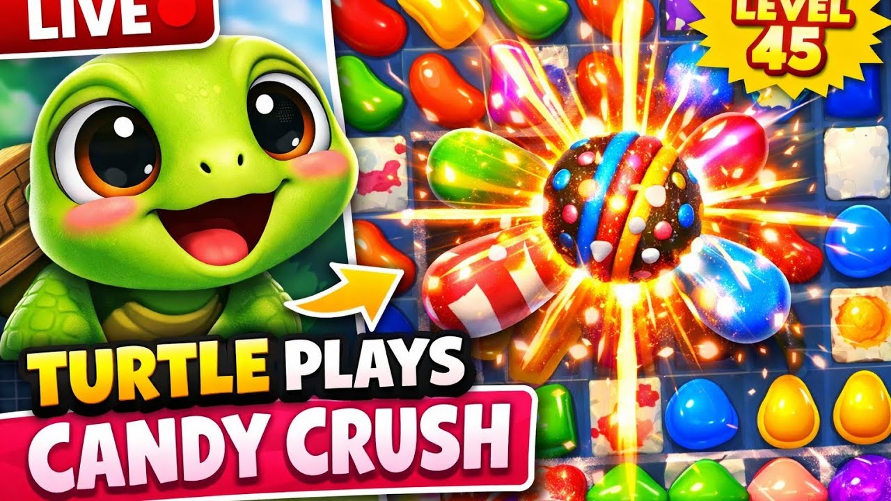 LIVE Candy Crush Fun With Turtle! 🐢🍭 Trending Gameplay 