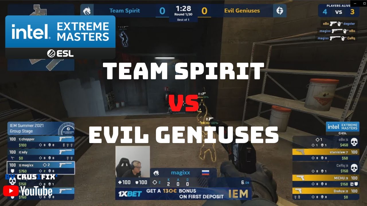 Team Spirit vs Evil Geniuses - IEM Summer 2021 - MELHORES MOMENTOS | CSGO