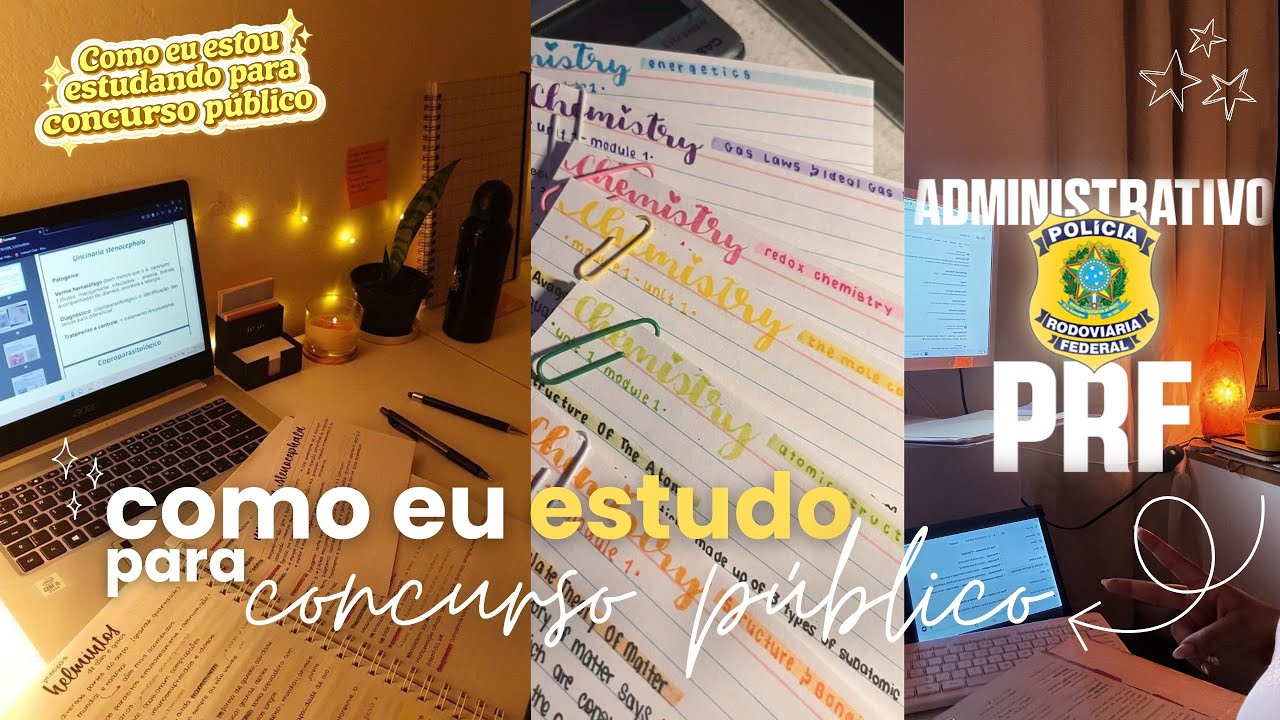Como eu estudo para concurso público ✍🏽📚💖 | PRF ADMINISTRATIVO 2026 🚓👩🏽‍💻✨