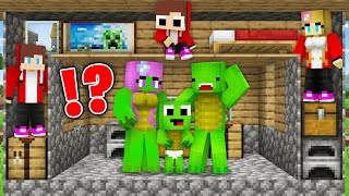 Why JJ FAMILY Build a SECRET HOUSE inside Mikey HOUSE in Minecraft - Maizen