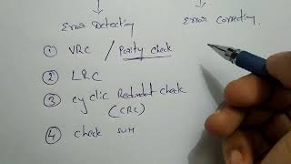 Lecture 3.0 : Error control techniques