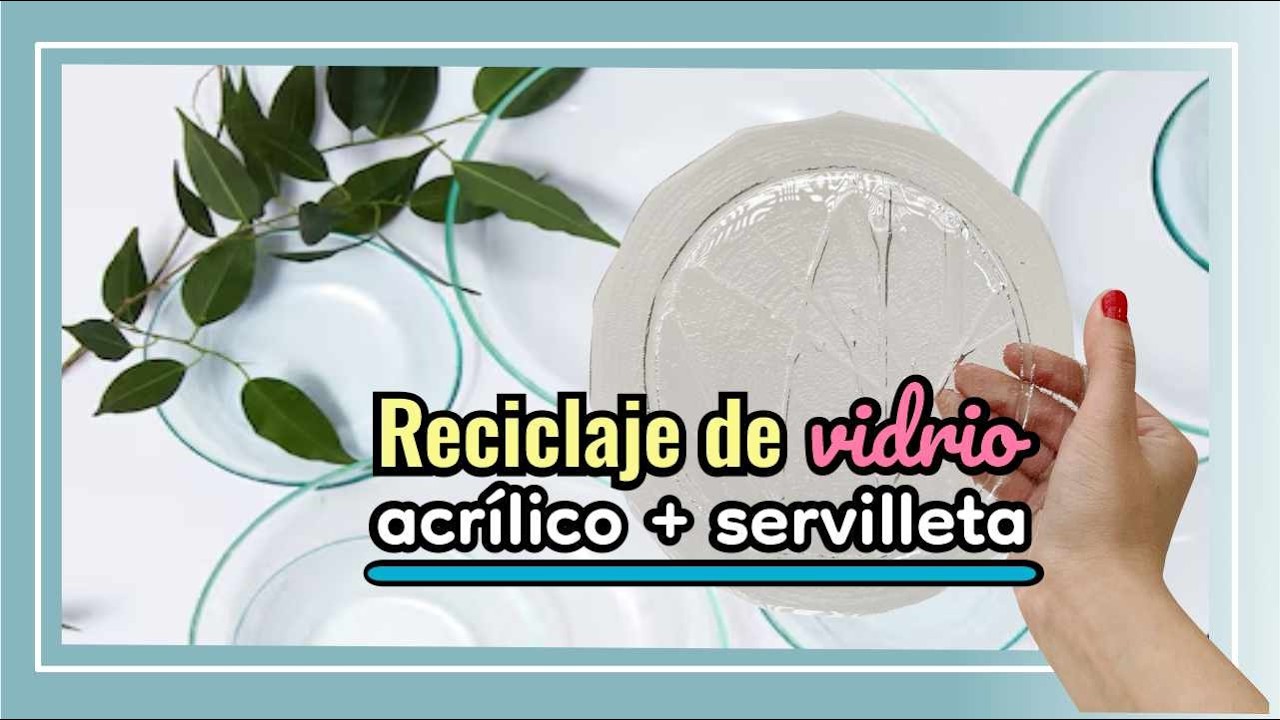 Crea, recicla y decora: 3 proyectos en vidrio con acrílicos y servilleta paso a paso.