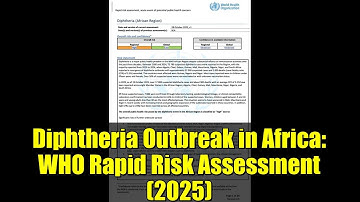 Diphtheria Outbreak in Africa: WHO Rapid Risk Assessment (2025)