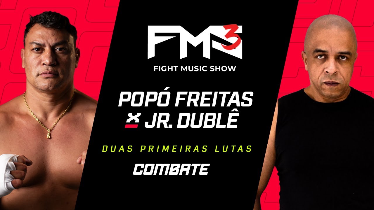 AO VIVO | FIGHT MUSIC SHOW 3: POPÓ X JR. DUBLÊ | DUAS PRIMEIRAS LUTAS | combate.globo