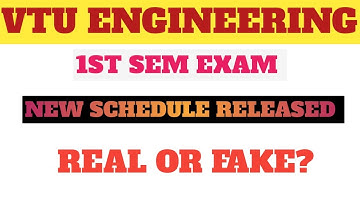 REVISED TIME TABLE RELEASED BY VTU ? IT