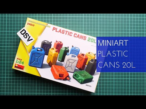 Video: MiniArt 24013 sada plastových kanystrů 20 l (1/24)