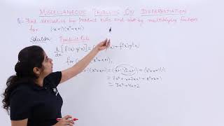 Class 12th – Miscellaneous Problem 1 on Differentiation | Tutorials Point