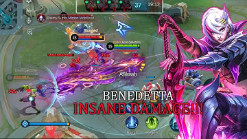 BENEDETTA INSANE DAMAGE!! 🔥 Best Full Burst Build + Crazy Outplays | Mobile Legends