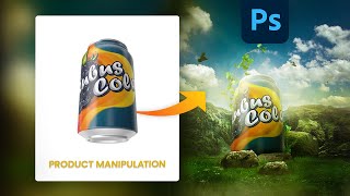 Product Manipulation In Photoshop | Can Drink Poster Design