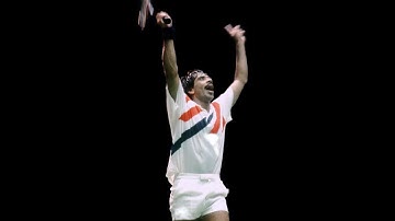 Jahangir Khan training for the 1981 World Open