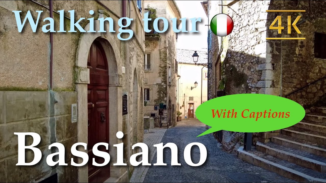 Bassiano (Lazio), Italy【Walking Tour】With Captions - 4K