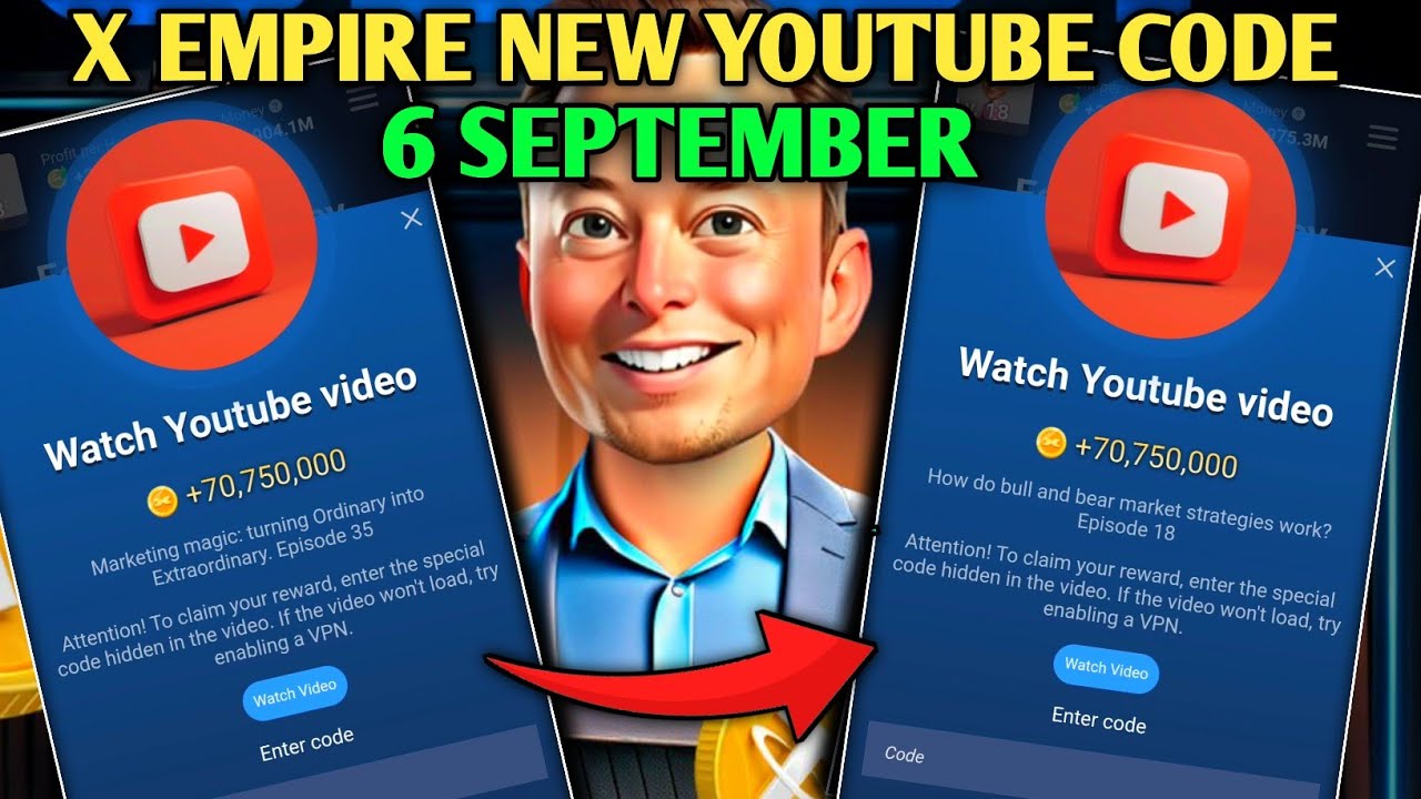 6 SEPTEMBER YOUTUBE CODE TODAY | XEMPIRE YOUTUBE CODE TODAY | XEMPIRE ...