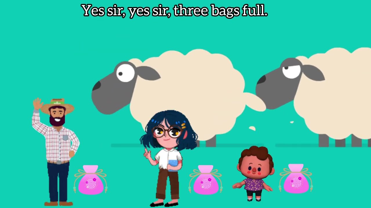 Baa Baa Black Sheep | Cute Nursery Rhym | Fun Poem for Kids / Toddlers / Babies | Rabbit and Wild